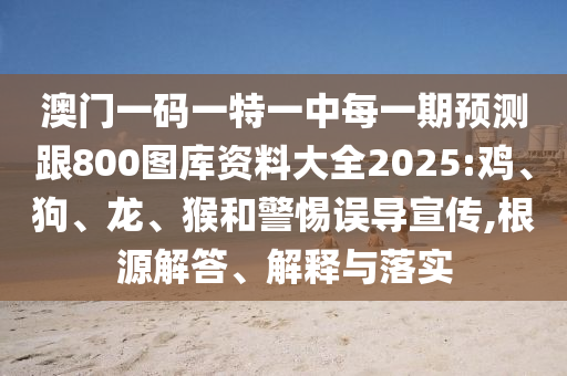 澳門(mén)一碼一特一中每一期預測跟800圖庫資料大全2025:雞、狗、龍、猴和警惕誤導宣傳,根源解答、解釋與落實(shí)